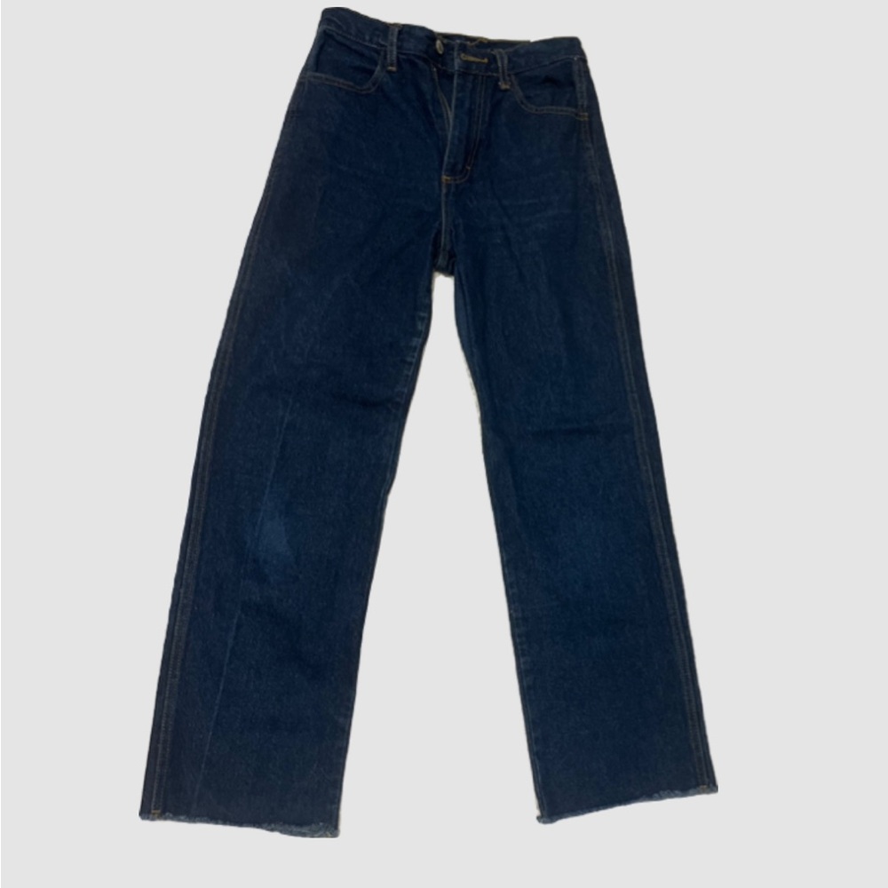 John Galt blue jeans with brown stitching